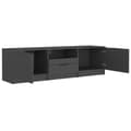 Miniatyrbilde 5 av 8: vidaXL TV-benk svart 140x35x40 cm konstruert tre