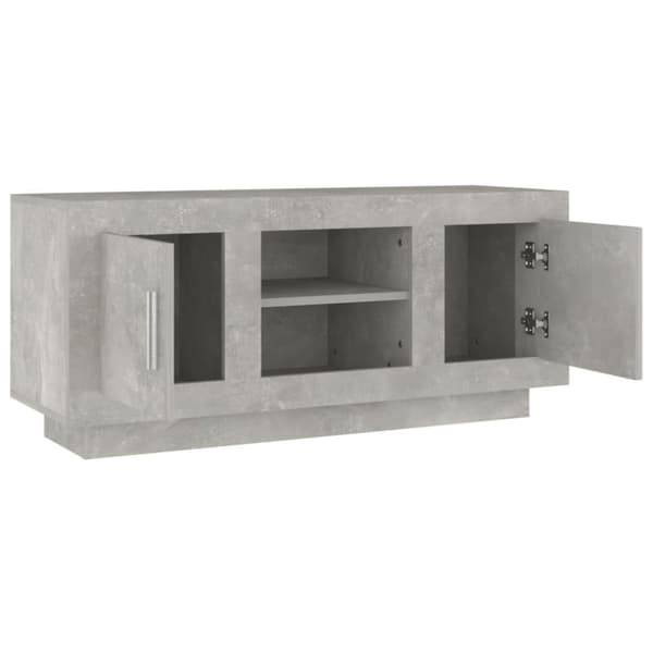 vidaXL TV-benk betonggrå 102x35x45 cm konstruert tre