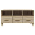 Miniatyrbilde 6 av 11: vidaXL TV-benk sonoma eik 102x36x50 cm konstruert tre