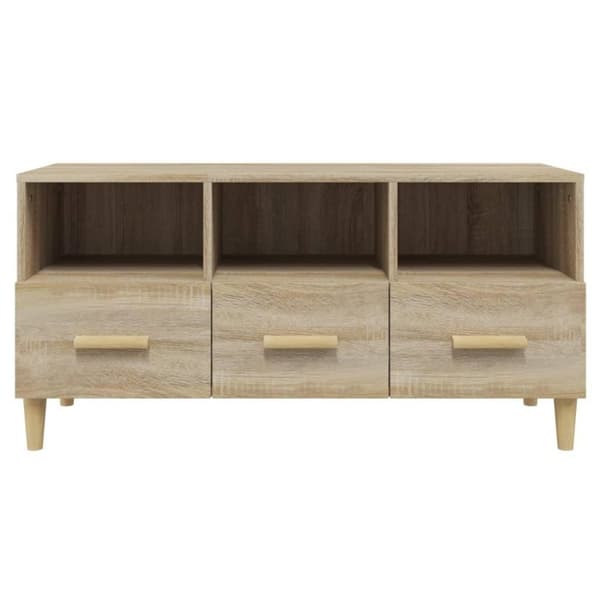 vidaXL TV-benk sonoma eik 102x36x50 cm konstruert tre