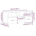 Miniatyrbilde 9 av 11: vidaXL TV-benk sonoma eik 102x36x50 cm konstruert tre