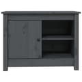 Miniatyrbilde 6 av 11: vidaXL TV-benk grå 70x36,5x52 cm heltre furu