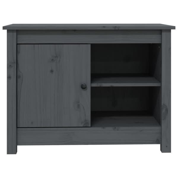 vidaXL TV-benk grå 70x36,5x52 cm heltre furu