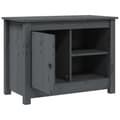 Miniatyrbilde 7 av 11: vidaXL TV-benk grå 70x36,5x52 cm heltre furu
