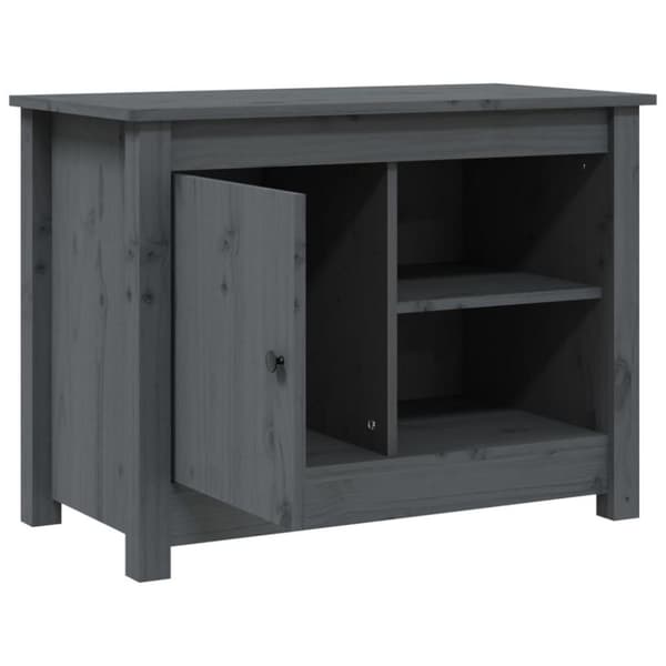 vidaXL TV-benk grå 70x36,5x52 cm heltre furu