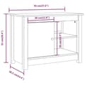 Miniatyrbilde 10 av 11: vidaXL TV-benk grå 70x36,5x52 cm heltre furu