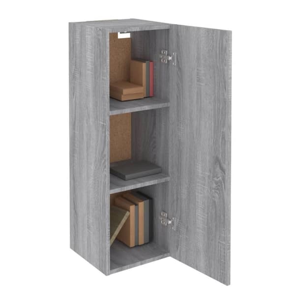 vidaXL TV-benk grå sonoma 30,5x30x90 cm konstruert tre