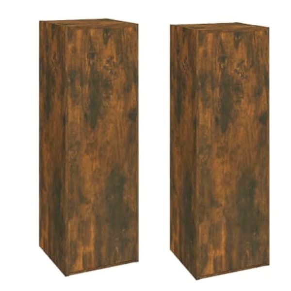 vidaXL TV-benker 2 stk røkt eik 30,5x30x90 cm konstruert tre