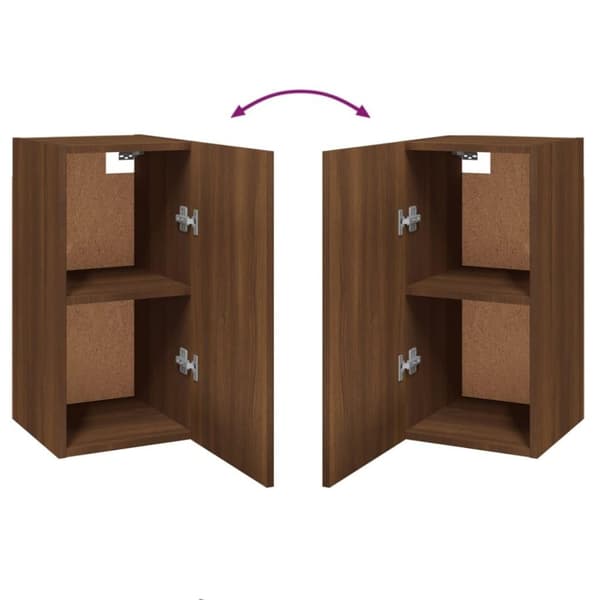 vidaXL TV-benker 2 stk brun eik 30,5x30x60 cm konstruert tre