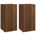 Miniatyrbilde 1 av 11: vidaXL TV-benker 2 stk brun eik 30,5x30x60 cm konstruert tre