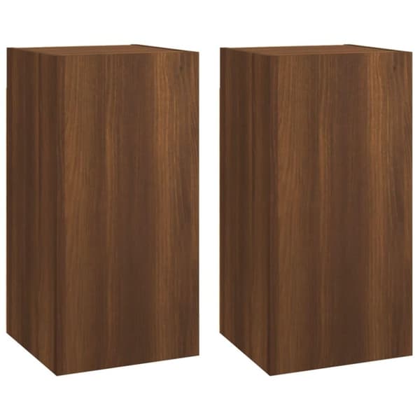 vidaXL TV-benker 2 stk brun eik 30,5x30x60 cm konstruert tre