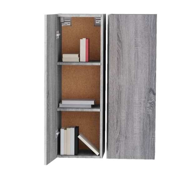 vidaXL TV-benk 2 stk grå sonoma 30,5x30x90 cm konstruert tre