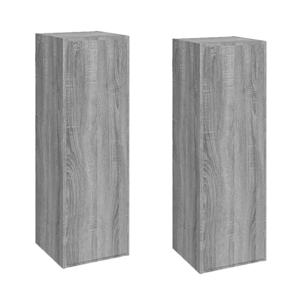 vidaXL TV-benk 2 stk grå sonoma 30,5x30x90 cm konstruert tre