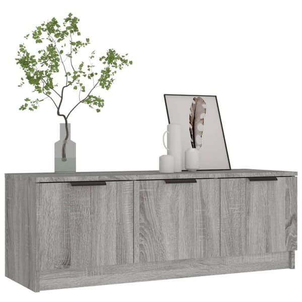 vidaXL TV-bänk grå sonoma 102x35x36,5 cm konstruerat trä