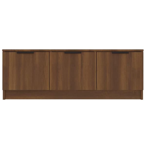 vidaXL TV-bänk brun ek 102x35x36,5 cm konstruerat trä