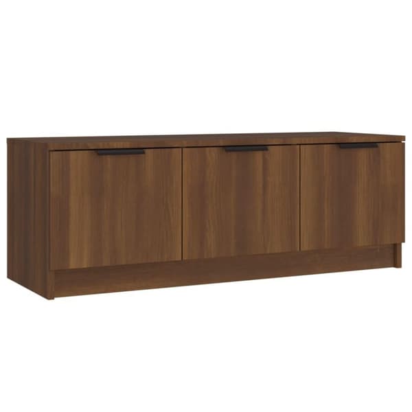vidaXL TV-bänk brun ek 102x35x36,5 cm konstruerat trä