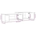 Miniatyrbilde 8 av 9: vidaXL TV-benk røkt eik 158,5x36x45 cm konstruert tre