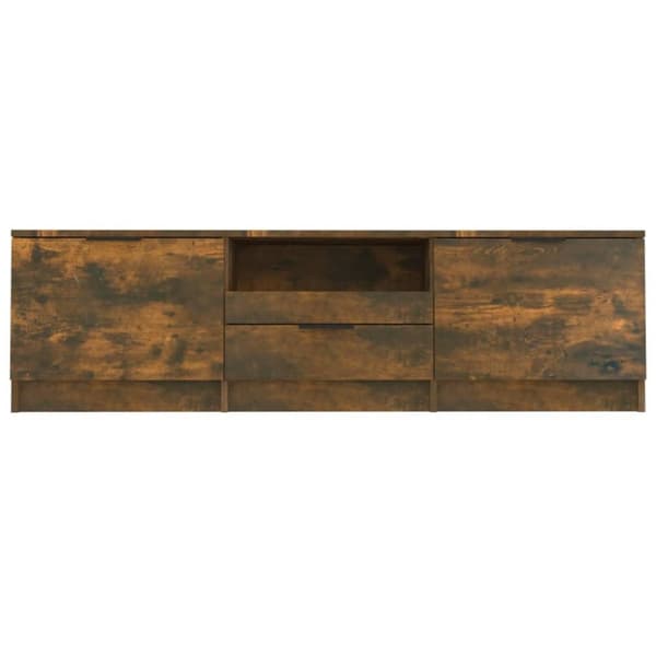 vidaXL TV-benk røkt eik 140x35x40 cm konstruert tre