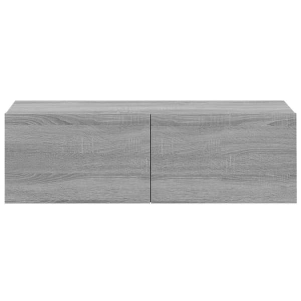 vidaXL Vegghengte TV-benker 4 stk grå sonoma 100x30x30 cm