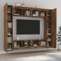 Miniatyrbilde 3 av 11: vidaXL TV-skapsett 8 deler røkt eik konstruert tre