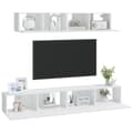 Miniatyrbild 7 av 10: vidaXL Tv-skåp 4 delar vit konstruerat trä