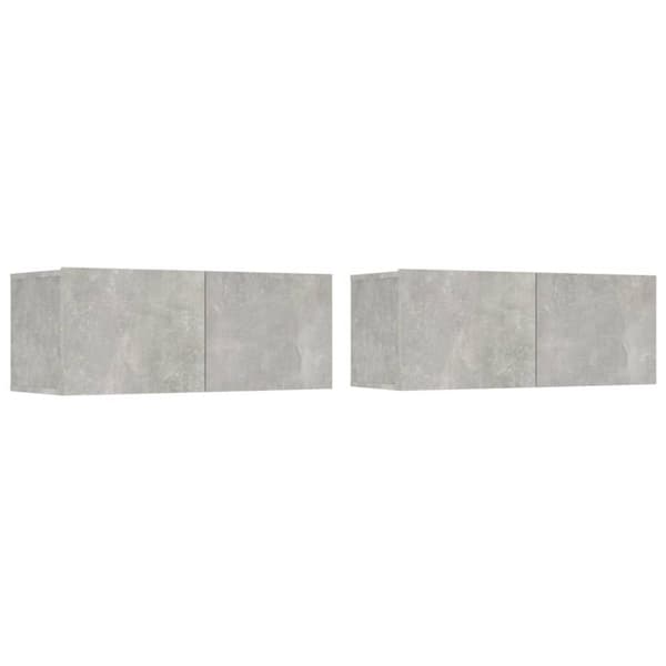 vidaXL tv-skabe 2 stk. 80x30x30 cm konstrueret træ betongrå