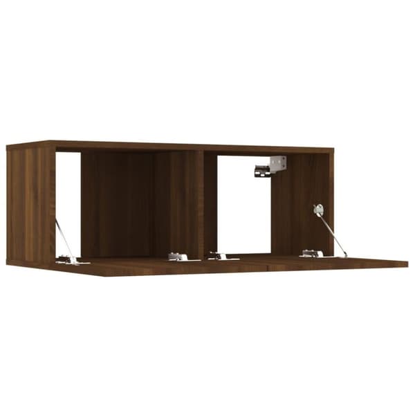 vidaXL TV-seinäkaapit 2 kpl ruskea tammi 80x30x30 cm tekninen puu