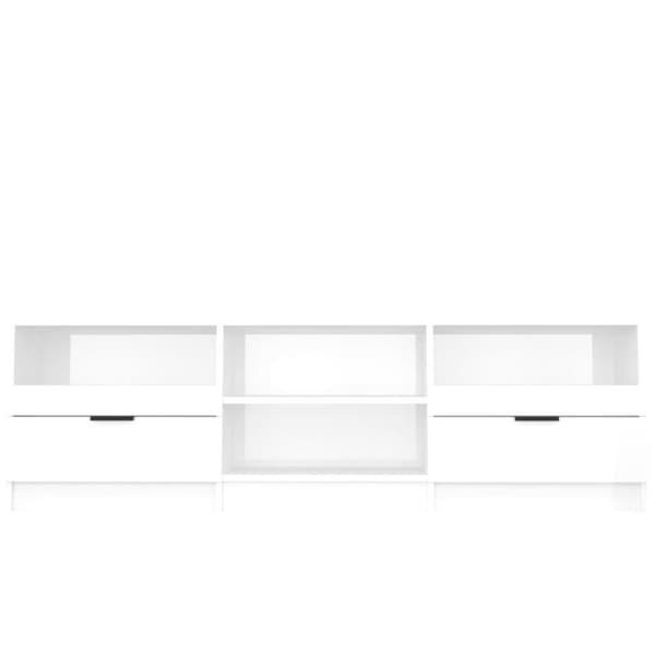 vidaXL tv-bord 150x33,5x45 cm konstrueret træ hvid højglans