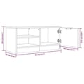 Pikkukuva 8 / 10: vidaXL TV-taso valkoinen 80x35x36,5 cm tekninen puu