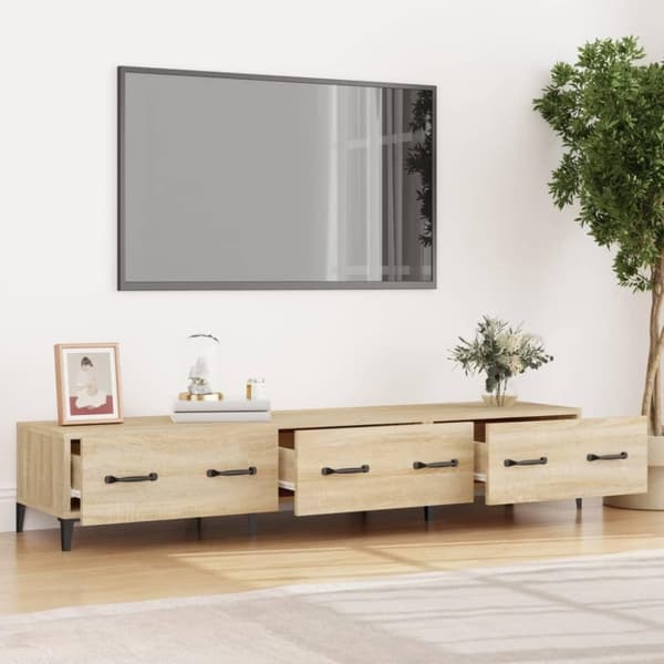 vidaXL tv-bord 150x34,5x30 cm konstrueret træ sonoma-eg