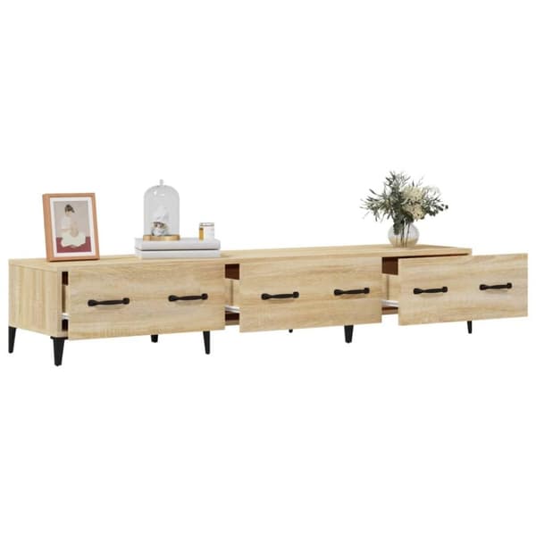 vidaXL tv-bord 150x34,5x30 cm konstrueret træ sonoma-eg