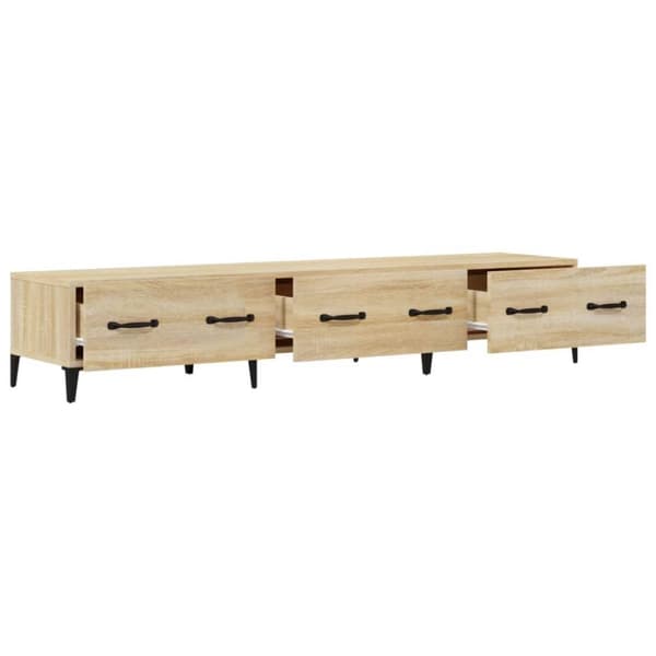 vidaXL tv-bord 150x34,5x30 cm konstrueret træ sonoma-eg