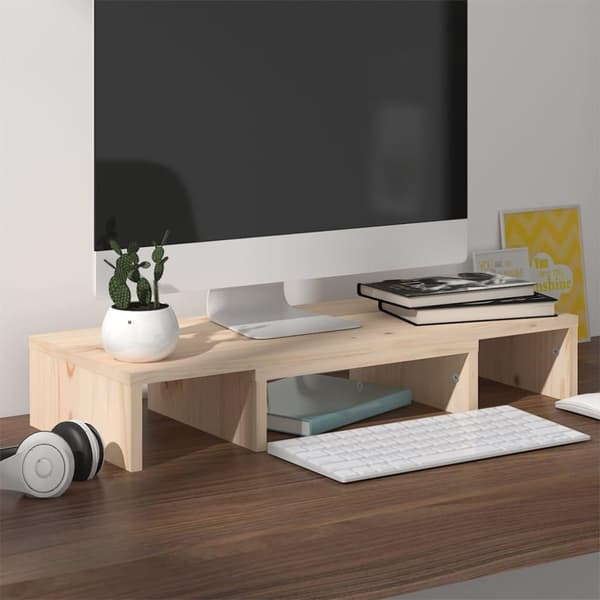 vidaXL skærmstander 60x24x10,5 cm massivt fyrretræ