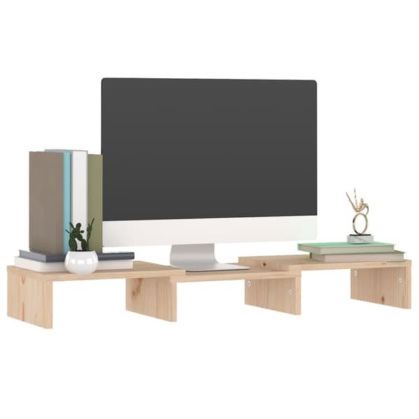 vidaXL skærmstander 60x24x10,5 cm massivt fyrretræ