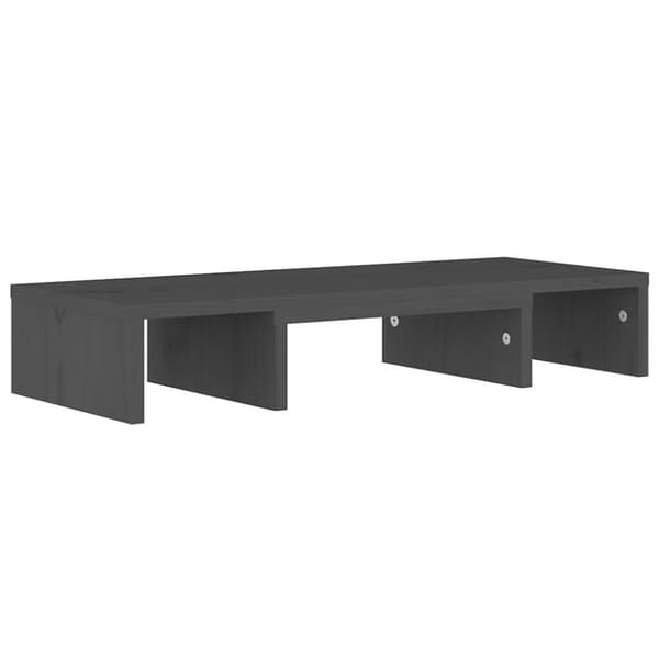 vidaXL skærmstander 60x24x10,5 cm massivt fyrretræ grå