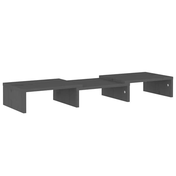 vidaXL skærmstander 60x24x10,5 cm massivt fyrretræ grå