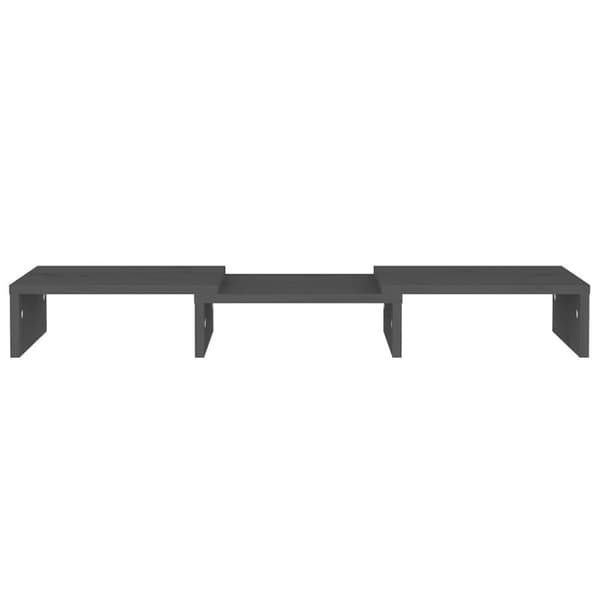 vidaXL skærmstander 60x24x10,5 cm massivt fyrretræ grå