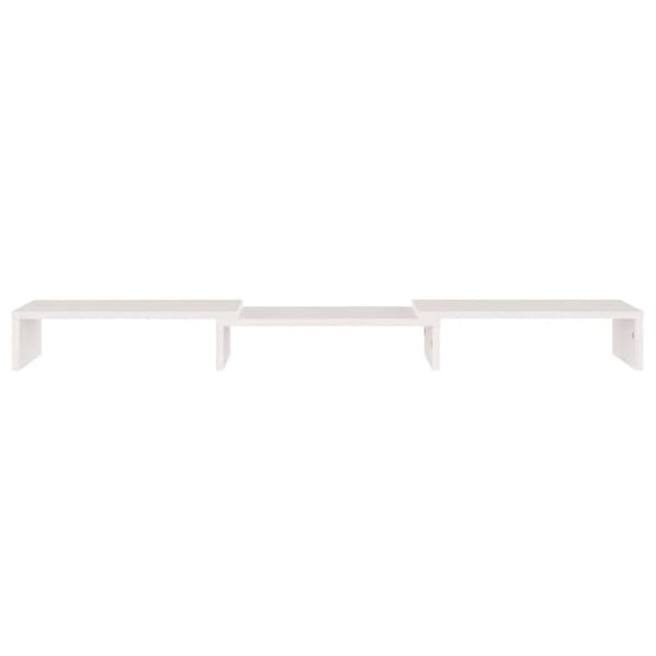 vidaXL skærmstander 80x24x10,5 cm massivt fyrretræ hvid