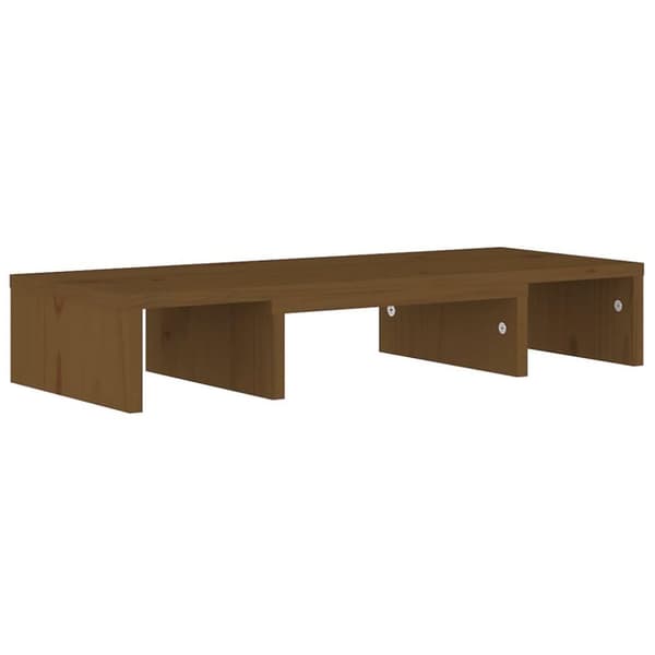 vidaXL skærmstander 60x24x10,5 cm massivt fyrretræ gyldenbrun
