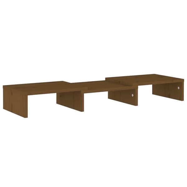 vidaXL skærmstander 60x24x10,5 cm massivt fyrretræ gyldenbrun