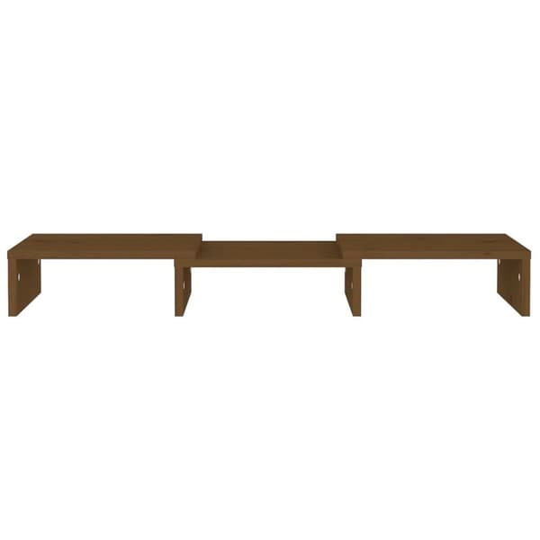 vidaXL skærmstander 60x24x10,5 cm massivt fyrretræ gyldenbrun