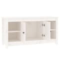 Miniatyrbillede 4 af 11: vidaXL tv-bord 103x36,5x52 cm massivt fyrretræ hvid