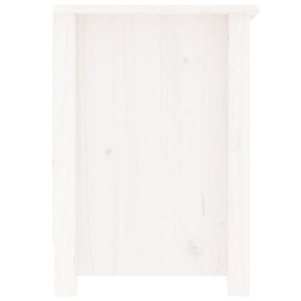 vidaXL tv-bord 103x36,5x52 cm massivt fyrretræ hvid
