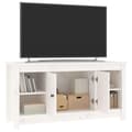 Miniatyrbillede 7 af 11: vidaXL tv-bord 103x36,5x52 cm massivt fyrretræ hvid