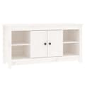 Miniatyrbillede 1 af 11: vidaXL tv-bord 103x36,5x52 cm massivt fyrretræ hvid