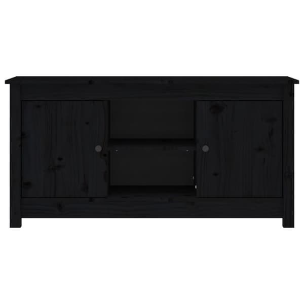 vidaXL tv-bord 103x36,5x52 cm massivt fyrretræ sort