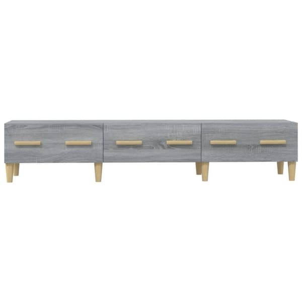 vidaXL tv-bord 150x34,5x30 cm konstrueret træ grå sonoma-eg