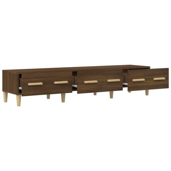 vidaXL tv-bord 150x34,5x30 cm konstrueret træ brun egetræsfarve