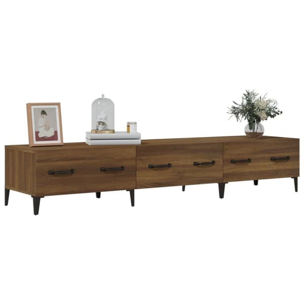 vidaXL tv-bord 150x34,5x30 cm konstrueret træ brun egetræsfarve