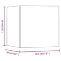 Pikkukuva 9 / 11: vidaXL Seinäkiinnitettävät TV-kaapit 8 kpl savutammi 30,5x30x30 cm